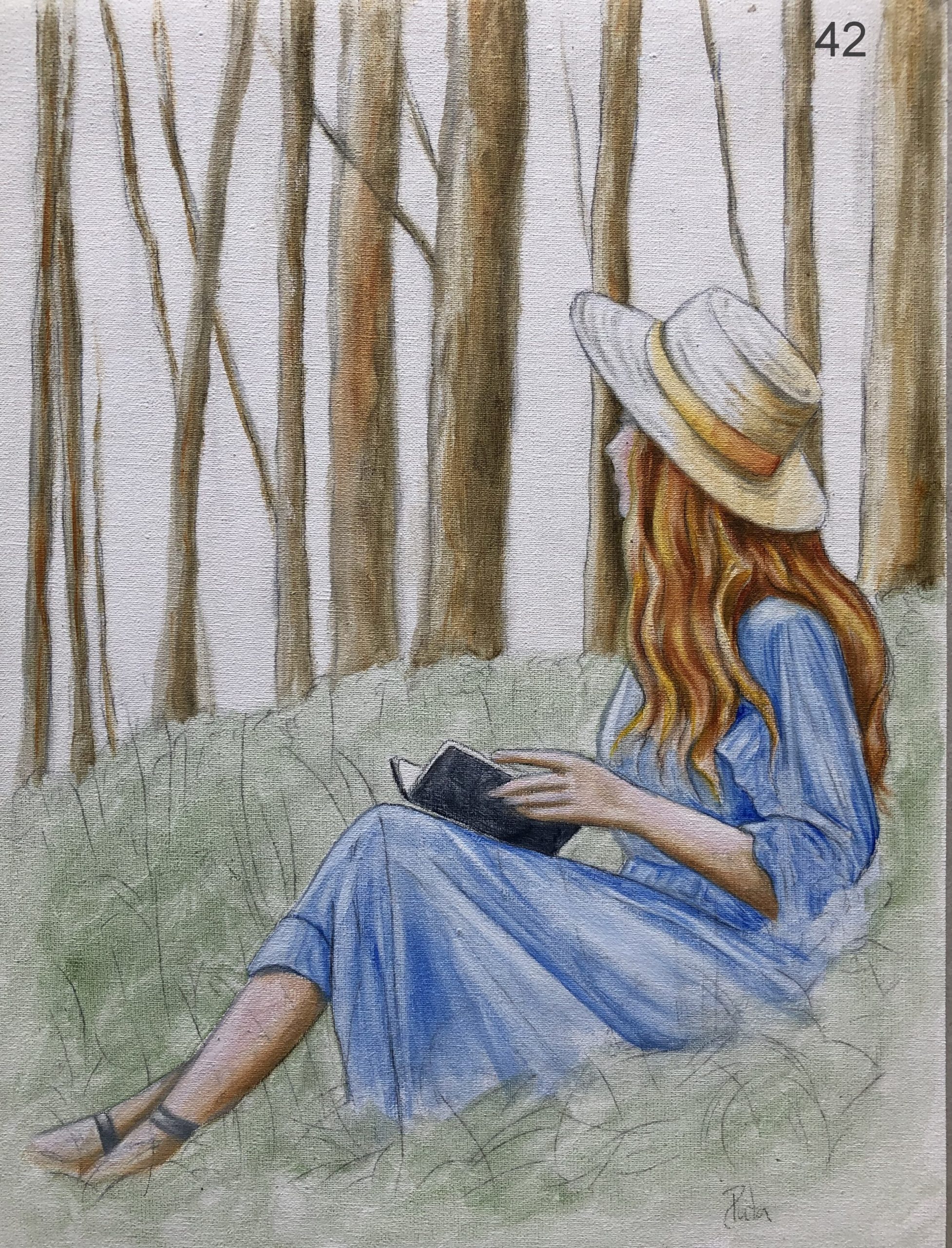 Óleo Acuarelado - “Tarde en el Bosque” - Imagen 4