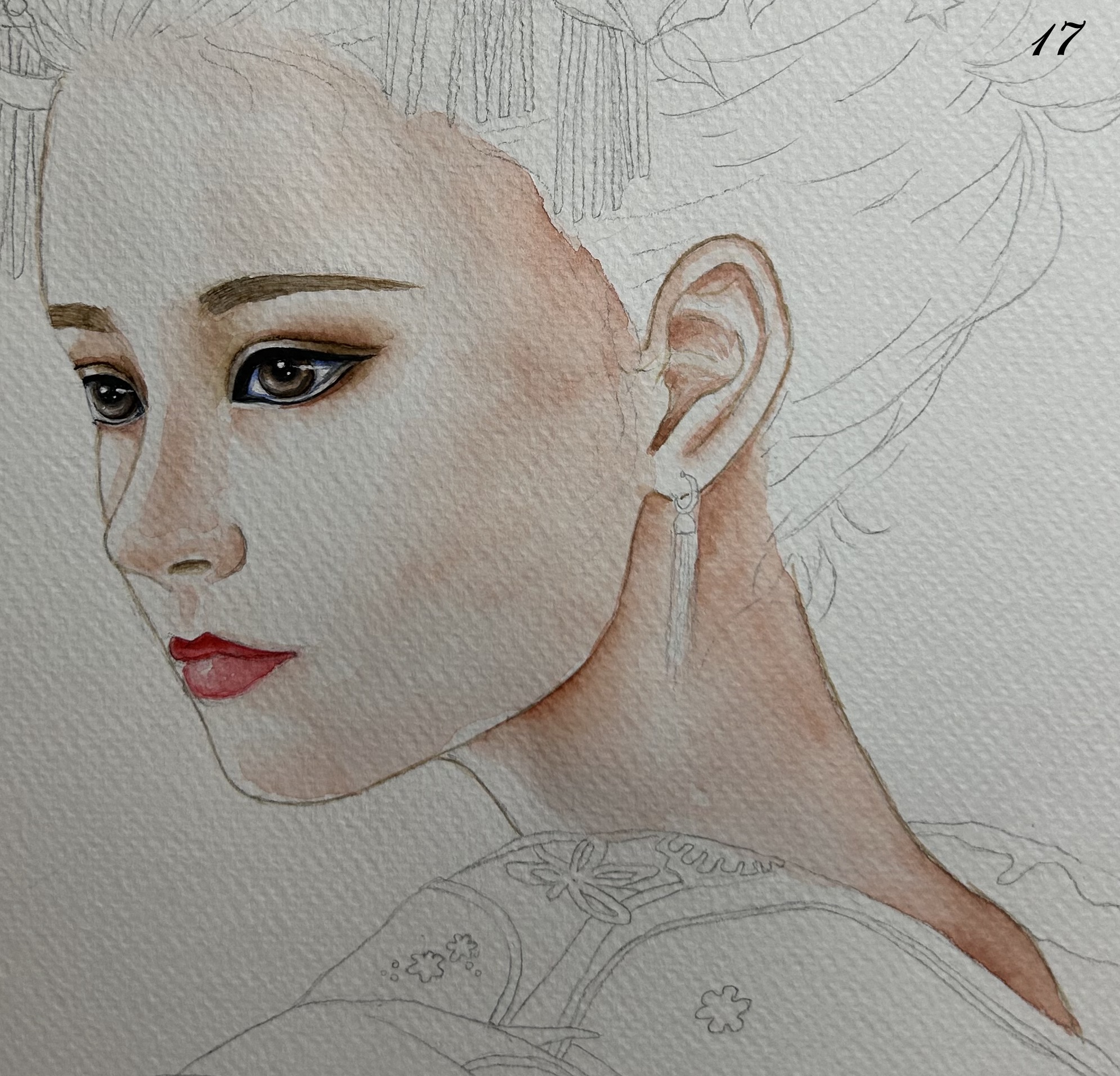 Acuarela - Etnias - Mujer de Japón: Geisha - Imagen 5