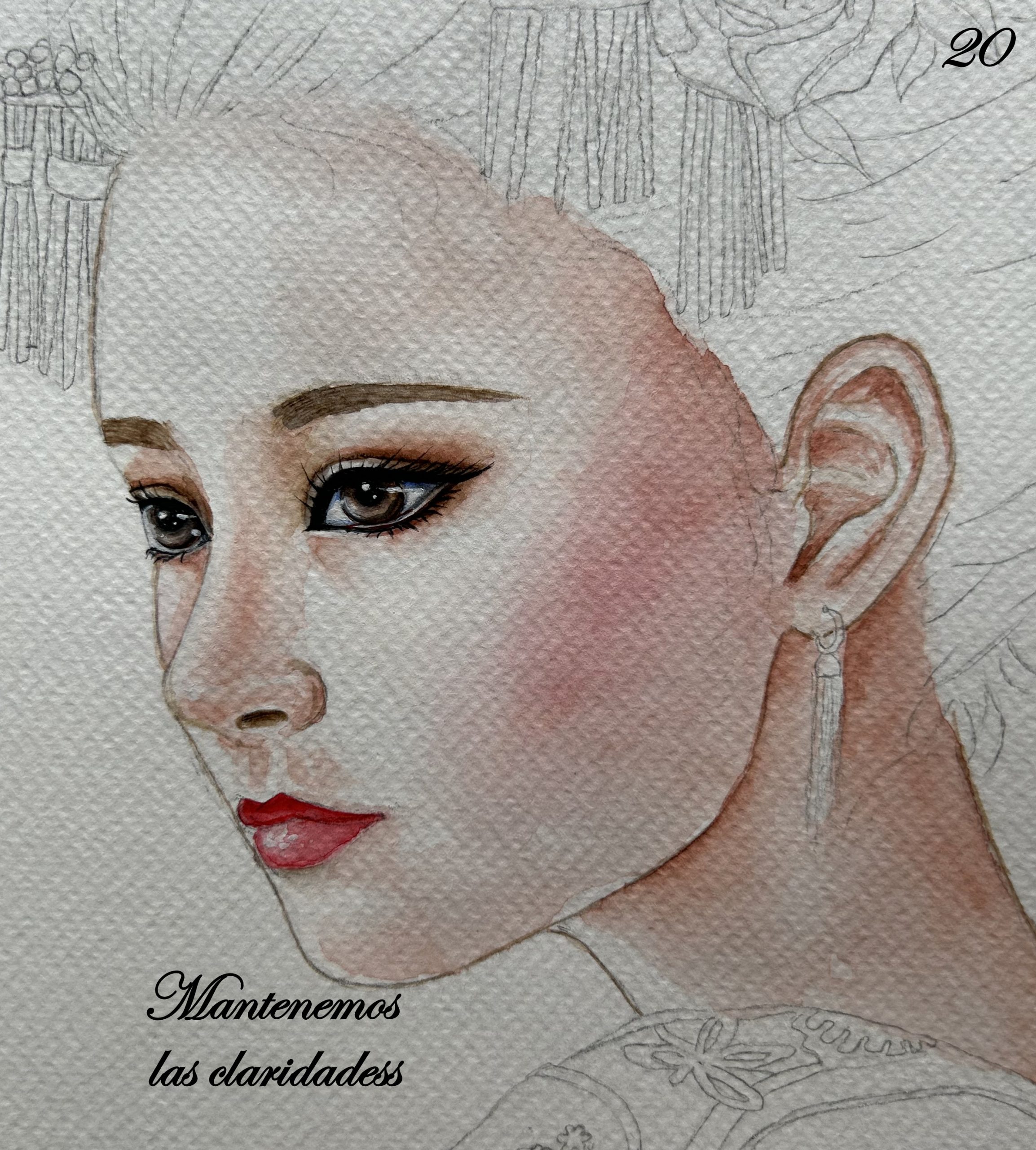 Acuarela - Etnias - Mujer de Japón: Geisha - Imagen 4