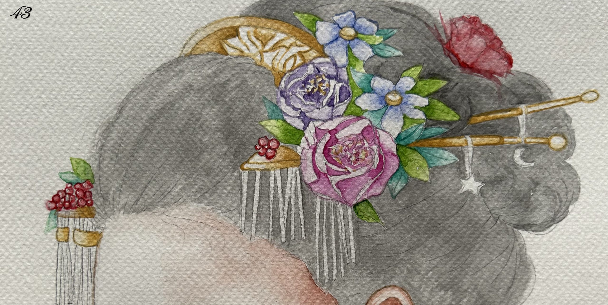 Acuarela - Etnias - Mujer de Japón: Geisha - Imagen 2