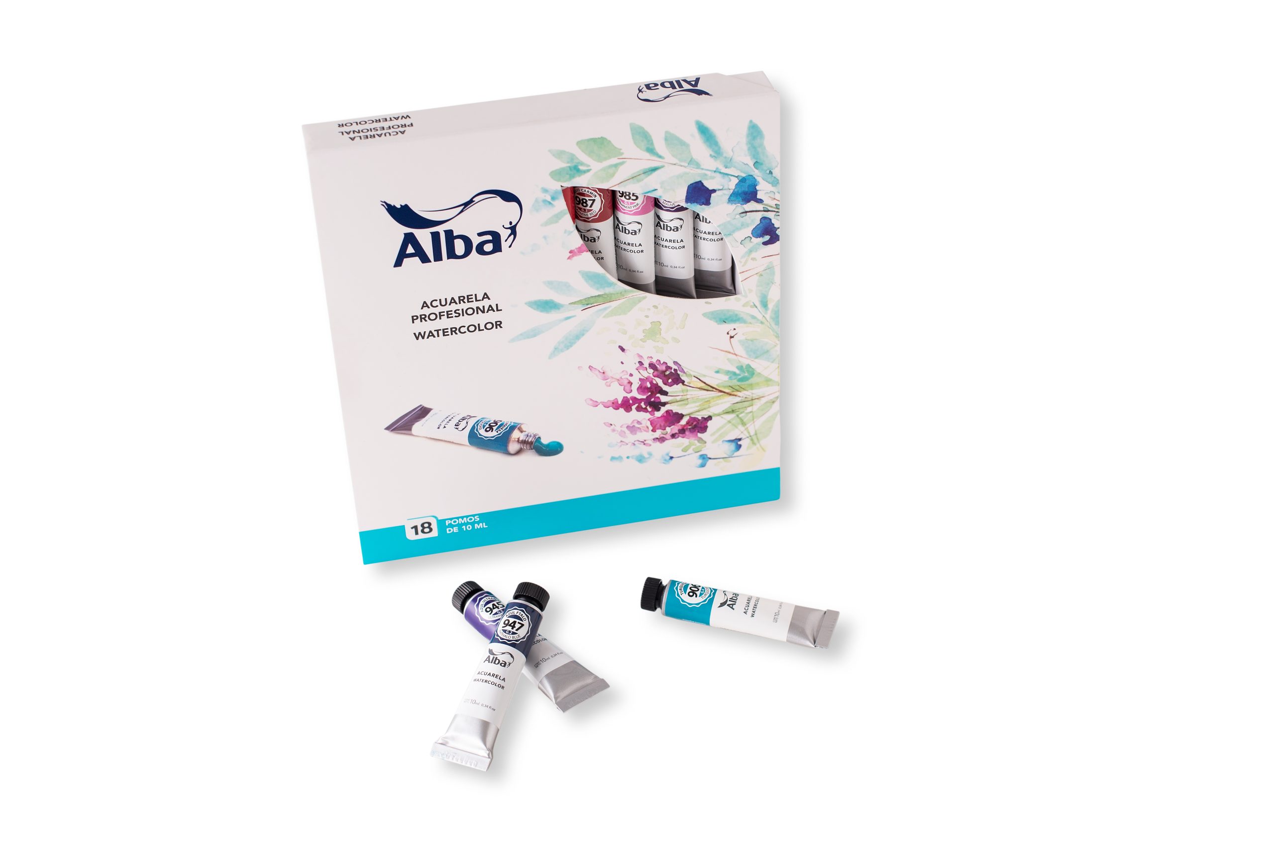 ALBA Estuche Regalo ACUARELA PROFESIONAL SURTIDO 18 colores X 10 ML - Imagen 4