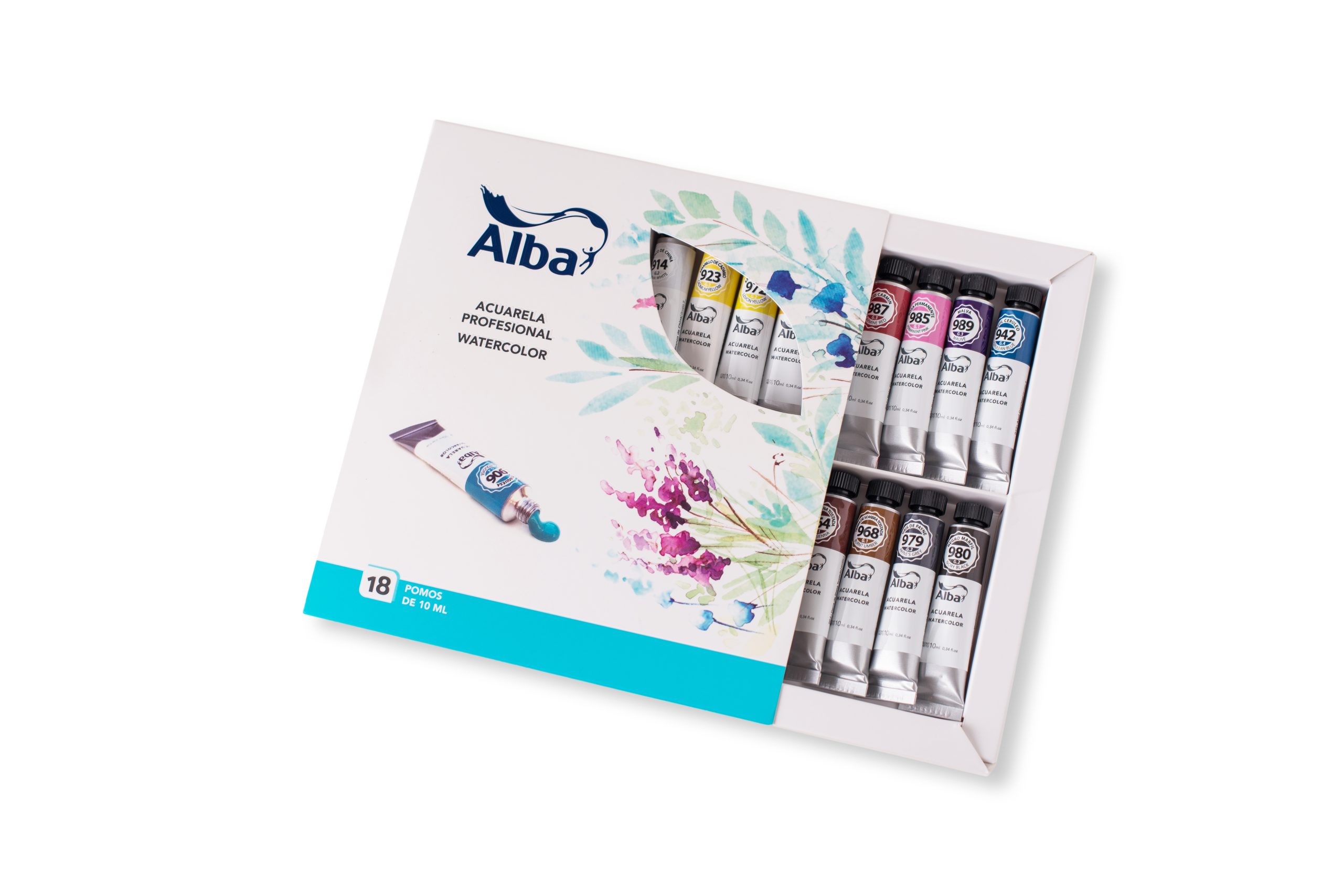 ALBA Estuche Regalo ACUARELA PROFESIONAL SURTIDO 18 colores X 10 ML - Imagen 3